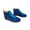 Cristian Louboutin Blue High Top Spikes