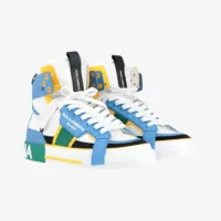 Dolce & Gabbana 2.Zero - Tenis Bota Estilo Urbano Blancos