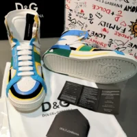 Dolce & Gabbana 2.Zero - Tenis Bota Estilo Urbano Blancos