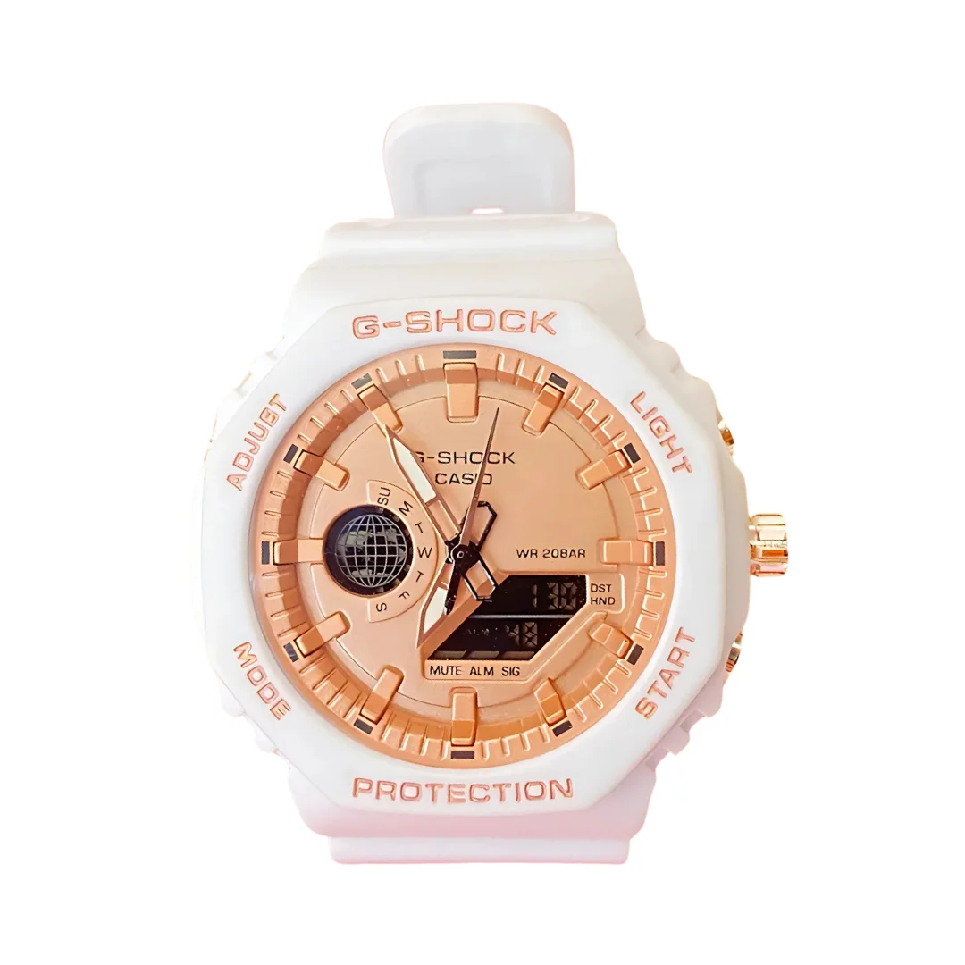 CASIO G-SHOCK GA-2100 Series Blanco Dorado