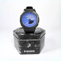 CASIO G-SHOCK GA-210BP-1A Series Negro Grabado Azul