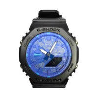 CASIO G-SHOCK GA-210BP-1A Series Negro Grabado Azul