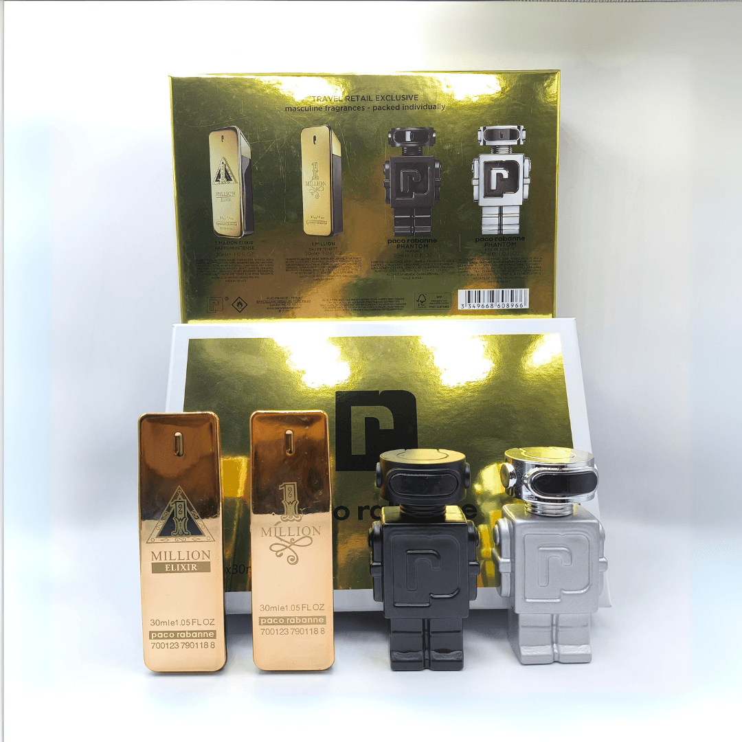 millstoms Paco Rabanne One Million & Phantom - Set 4x30ml Travel Retail Exclusive