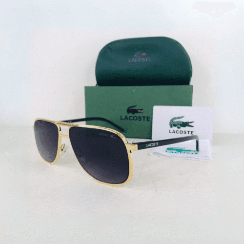 LACOSTE Lentes de Sol – Negro Dorado