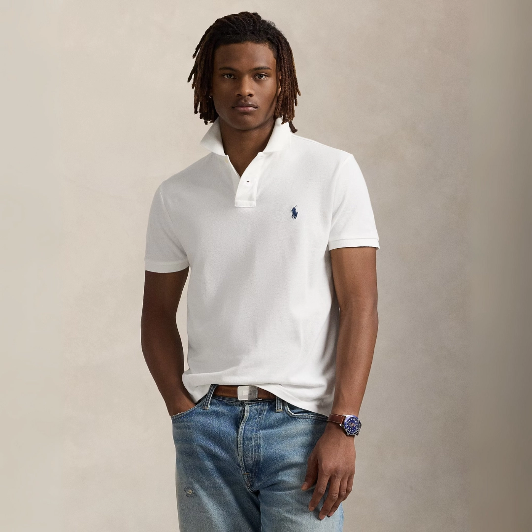Ralph Lauren Playera Tipo Polo Iconic Mesh - Corte Custom Slim Original
