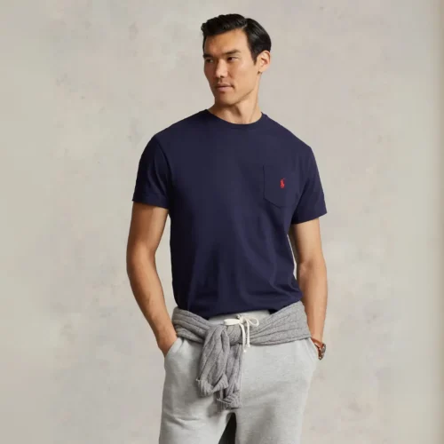 Ralph Lauren Playera Polo Cuello Redondo Pocket – Corte Clásico Original