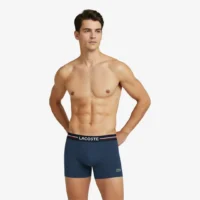 LACOSTE Pack de Boxers 3pz - Hombre Negro, Azul, Gris