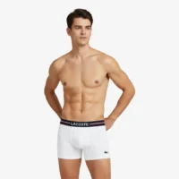 LACOSTE Pack de Boxers 3pz - Hombre Negro, Gris, Blanco