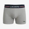 LACOSTE Pack de Boxers 3pz - Hombre Negro, Gris, Blanco