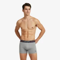 LACOSTE Pack de Boxers 3pz - Hombre Negro, Gris, Blanco