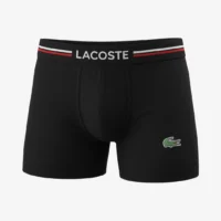 LACOSTE Pack de Boxers 3pz - Hombre Negro, Gris, Blanco