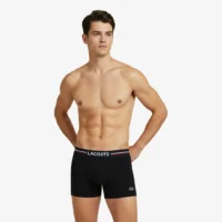LACOSTE Pack de Boxers 3pz - Hombre Negro, Gris, Blanco