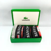 LACOSTE Pack de Boxers 3pz - Hombre Negro, Azul, Gris