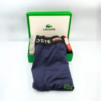 LACOSTE Pack de Boxers 3pz - Hombre Negro, Azul, Gris