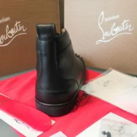Cristian Louboutin Black Spikes - Tenis Bota Negro Suela Roja