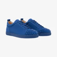 Cristian Louboutin Blue Spikes - Tenis Choclo Suela Roja