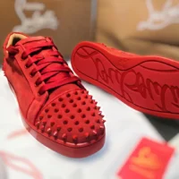 Cristian Louboutin Red Spikes - Tenis Choclo Suela Roja