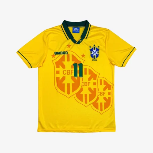 BRZ94-1 Brasil Mundial 1994 Bebeto #7 - Jersey Fut Retro Manga Corta