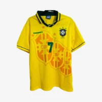 BRZ94-2 Brasil Mundial 1994 Bebeto #7 - Jersey Fut Retro Manga Corta