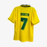 BRZ94 Brasil Mundial 1994 Bebeto #7 - Jersey Fut Retro Manga Corta