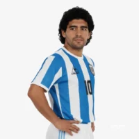 JerseyRetro_ARG86-2 Argentina Mundial 1986 Maradona #10 - Jersey Fut Retro Manga Corta