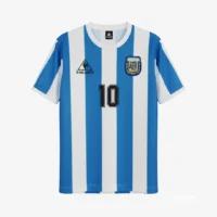 JerseyRetro_ARG86-4 Argentina Mundial 1986 Maradona #10 - Jersey Fut Retro Manga Corta