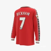 JerseyRetro_BKH98-4 Manchester United 1998 Beckham #7 - Jersey Fut Retro Manga Larga