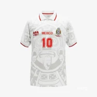 México Mundial 1998 L. Garcia #10 - Jersey Fut Retro Manga Corta