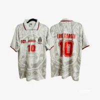 México Mundial 1998 L. Garcia #10 - Jersey Fut Retro Manga Corta