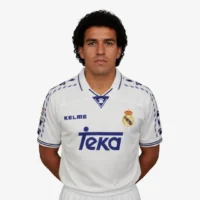 Real Madrid 1997 Hugo Sanchez #9 - Jersey Fut Retro Manga Corta