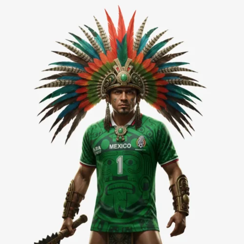 JerseyRetro_MEX98-1 México Mundial 1998 Campos #1 - Jersey Fut Retro Manga Corta