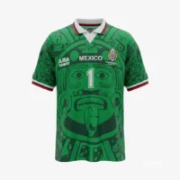 México Mundial 1998 Campos #1 - Jersey Fut Retro Manga Corta