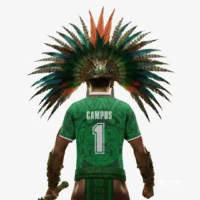 México Mundial 1998 Campos #1 - Jersey Fut Retro Manga Corta