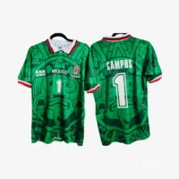 México Mundial 1998 Campos #1 - Jersey Fut Retro Manga Corta