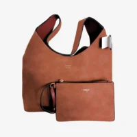 COACH Bolsa de Hombro Brooklyn - Gamusa Cafe con Bolso Pequeño