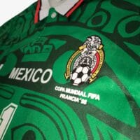 México Mundial 1998 Campos #1 - Jersey Fut Retro Manga Corta