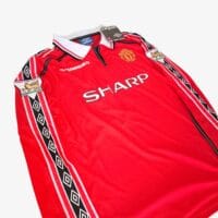 Manchester United 1998 Beckham #7 - Jersey Fut Retro Manga Larga