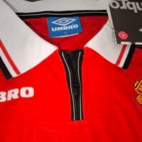 Manchester United 1998 Beckham #7 - Jersey Fut Retro Manga Larga