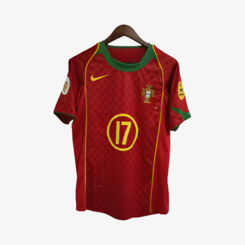 JerseyFutRetro_PORR17-1 Portugal 2004 Ronaldo #17 - Jersey Fut Retro Manga Corta