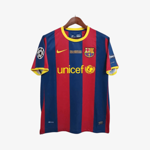 Barcelona 2011 Messi #10 - Jersey Fut Retro Final Champions Manga Corta Fin
