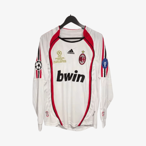 AC Milan 2007 Kaká #7 - Jersey Fut Retro Final Champions Manga Larga