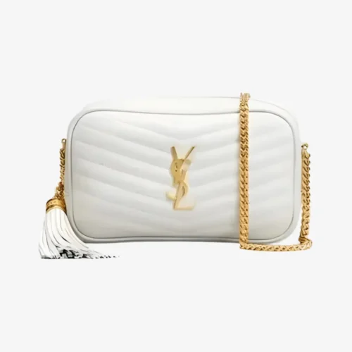 Yves Saint Laurent Bolsa Mini Crossbody - Blanca Acolchada