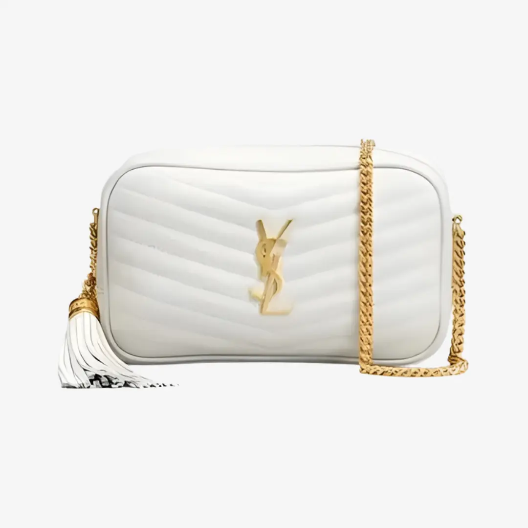 Yves Saint Laurent Bolsa Mini Crossbody - Blanca Acolchada