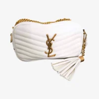 Yves Saint Laurent Bolsa Mini Crossbody - Blanca Acolchada