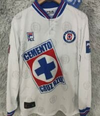 Jersey retro Cruz Azul 1999-00 Fila – Visitante Manga Larga
