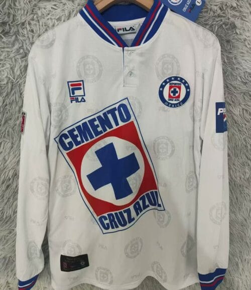 Jersey retro Cruz Azul 1999-00 Fila – Visitante Manga Larga
