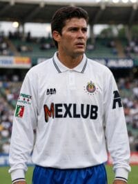 759955134_2216941129092656_1111616617949795996_n-2 Jersey Chivas 1997 Visitante Blanca Manga Larga ABA Sport MEXLUB SOL Ramón Ramírez 7