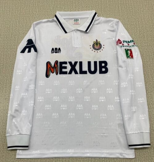img_1699-2 Jersey Chivas 1997 Visitante Blanca Manga Larga ABA Sport MEXLUB SOL Ramón Ramírez 7